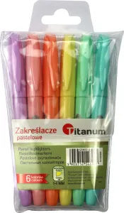 Zakreślacz wkład 6 kolorów 1-4mm Titanum (T01060486)