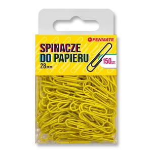 Spinacze standard kanarkowy TT8316 28mm 150 szt Penmate (spinacz kolorowy  28mm)