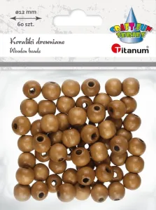 Ozdoba drewniana Craft-Fun Series Korale drewniane w kolorze ciemnobrązowym Titanum (25KBZ006)