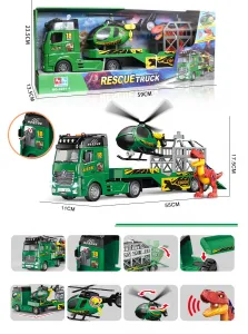 Laweta z helikopterem i dinozaurem Lean (23119)