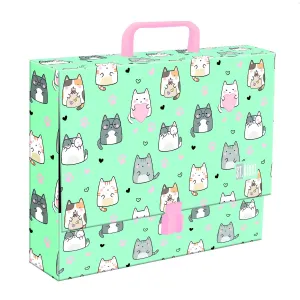 Teczka kartonowa na zatrzask Charming Cats A4 różne [mm:] 330x90 Unipap