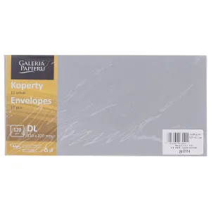 Koperta Galeria Papieru Millenium DL - srebrny 110mm x 220mm (280114)