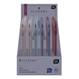 Długopis standardowy SMOOTH ACADEMY z gripem wkład niebieski Interdruk (automatyczny)