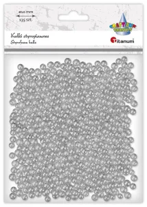 Ozdoba styropianowa Craft-Fun Series Srebrne kulki styropianowe Titanum