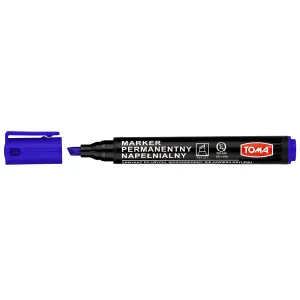 Marker permanentny Toma, niebieski 1,0-5,0mm ścięta końcówka