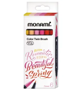 Flamaster Flower dwustronny wodny z pędzelkami 2053009506 6 kol. Monami (170-2783)