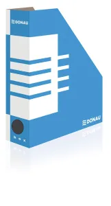 Pojemnik na dokumenty pionowy A4 niebiesko-biały tektura [mm:] 80x257x 320 Donau (7649001FSC-10)