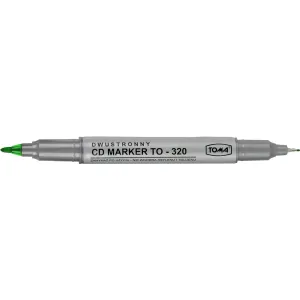 Marker do cd zielony dwustronny wkład zielony 0,5/1,0mm Toma (To-320)