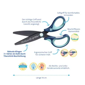 Nożyczki Griffix zaokrąglone praworęczne mix Pelikan (300009548)