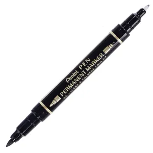 Foliopis Pentel dustronny, czarny mixmm (N75W-AE)