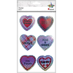 Naklejka (nalepka) Titanum Craft-Fun Series serca holograficzne (19TC0807-23)