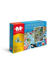 Puzzle MAPPUZZLE zwierzęta świata Demart