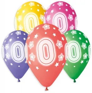 Balon gumowy Godan Premium Hel z nadrukiem 0, 13 cali/5 sztuk (GS120/0)