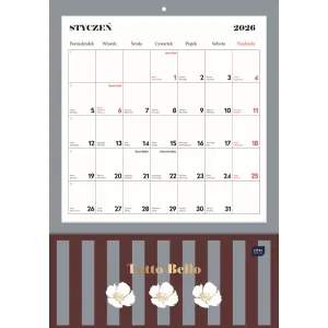 Kalendarz ścienny TUTTO 280mm x 400mm Interdruk (z kieszenią)