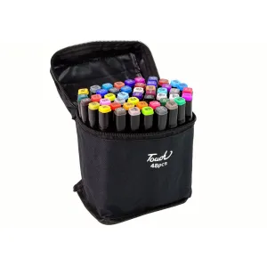 Marker specjalistyczny Zestaw Pisaków Markerów Touch 48 Szt Torba Markery Alkoholowe wkład mix Lean (12858)