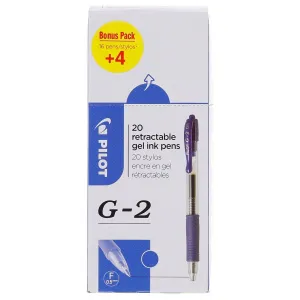 Długopis żelowy Pilot G2 (PIBLG2-L-BOX-20)