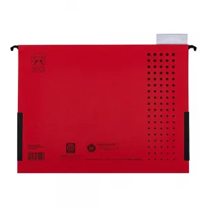 Teczka zawieszkowa Elba Chic Ultimate z płóciennymi boczkami A4 czerwony 230g