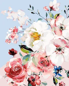 Zestaw kreatywny Malowanie po numerach 40x50cm Kwiaty Flamingo Line (FSY195)