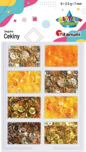 Cekiny Titanum Craft-Fun Series 8 kolorów mix 2,5g (3G8P 160163)