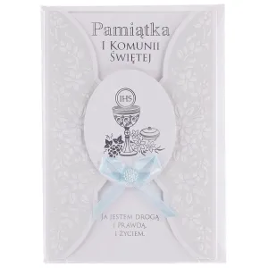 Kartka składana laurka B6 exclusive satyna komunia B6 (5902221807909)