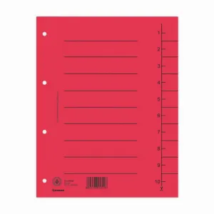 Przekładka numeryczna Donau A4 mix kolorów 250g 100k 1-10 235mm x 300mm (8610001S-99)