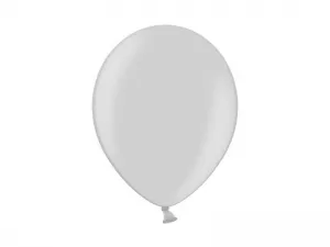 Balon gumowy Partydeco metalizowany 100 szt srebrny 12cal (12M-061)