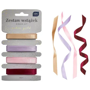 Wstążka SATIN GOLD 5902277345486x2 [mm x m] mix Interdruk (4x2m)