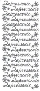 Naklejka (nalepka) Zaproszenie srebrne Farro (010)