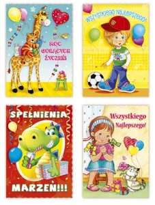 Kartka składana brokat dziecięca A5 (5902221801142)