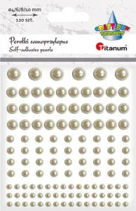Perełki Craft-Fun Series samoprzylepne biały perłowy Titanum (56941)