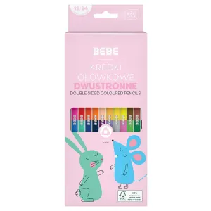 Kredki ołówkowe BB KIDS dwustronne 12/24 5902277327093 24 kol. Bebe (FSC100%)