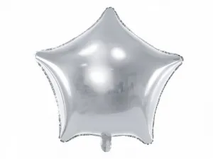 Balon foliowy Partydeco Gwiazdka, 70cm, srebrny 27cal (FB78M-018)
