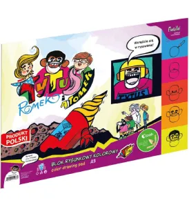 Blok rysunkowy Tytus Romek I Atomek A3 kolorowy 16k Fiorello (150-1461)