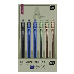 Długopis żelowy ACADEMY 0,7mm wkład niebieski 1,0mm Interdruk (5902277346759)