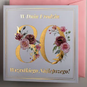 Kartka składana C6 urodzinowy Art Nuvo (5902973359565)
