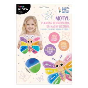 Zabawka edukacyjna Motyl PLANSZA SENSORYCZNA DO NAUKI LICZENIA Kidea (PLSNLMKA)