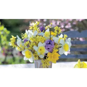 Kalendarz ścienny notatnikowy 2024 KOMPOZYCJA KWIATOWE 220mm x 490mm Lucrum (WN02)