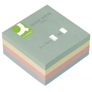 Notes samoprzylepny (karteczki) pastelowy mix 400k [mm:] 76x76 Q-Connect (KF01347)