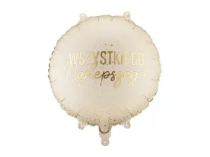 Balon foliowy pastylka 'Wszystkiego Najlepszego' 18cal Partydeco (FB345)
