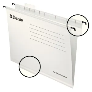 Teczka zawieszkowa A4 biały karton 210g Esselte (90319)
