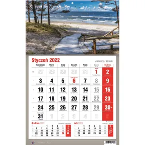 Kalendarz ścienny Avanti trójdzielne (5901769620582)