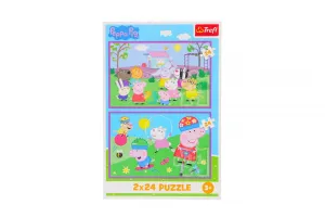 Puzzle Peppa Pig Peppa na placu zabaw 2x24 el. Trefl (34435)