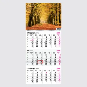 Kalendarz ścienny LAS A4 Press