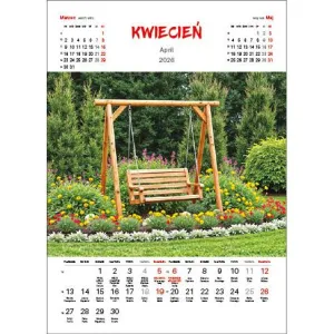 Kalendarz ścienny OGRODY WIELOPLANSZOWY 330mm x 500mm Jotan (WP133)