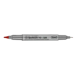 Marker do cd czerony dwustronny wkład czerwony 0,5-1,0mm Toma (To-320)
