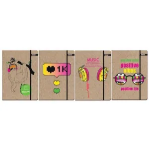 Teczka kartonowa na gumkę Beniamin Kraft Liner Fluo A4 kolor: mix 70g 318mm x 235mm (6102137)