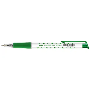 Długopis zielony gwiazdki wkład zielony 0,5mm Toma (TO-069)