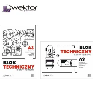 Blok techniczny A3 biały 160g 10k Wektor