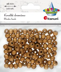 Ozdoba drewniana Craft-Fun Series Korale drewniane w kolorze ciemnobrązowym Titanum (25KBZ005)