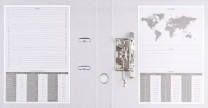 Segregator dźwigniowy z szyną A4 75mm czarny Basic (21024221-05)